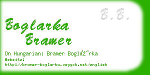 boglarka bramer business card